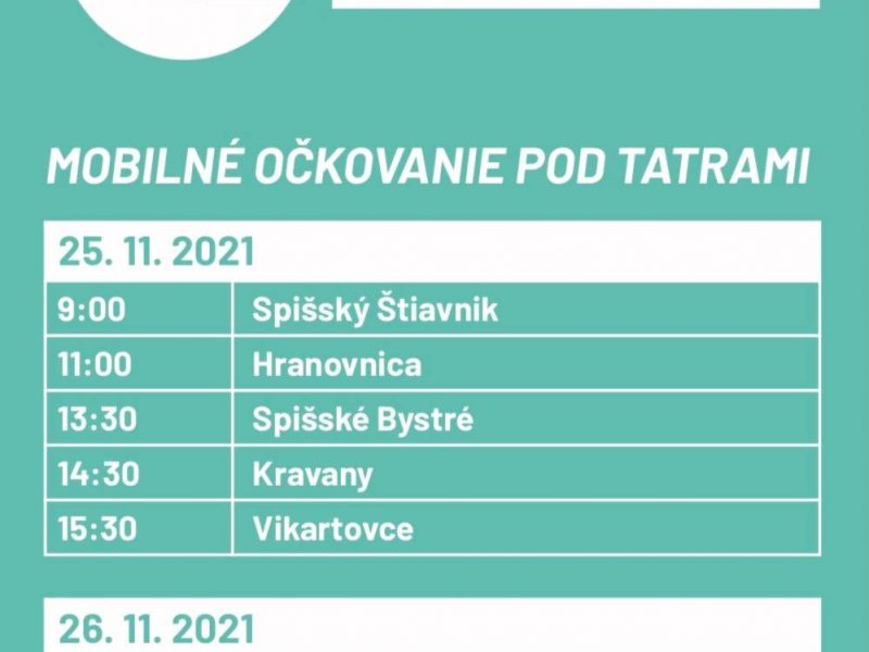 Očkovanie podtatranské obce