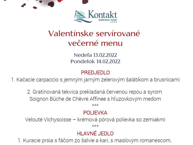 valentinske menu 2022 (2) hotel kontakt